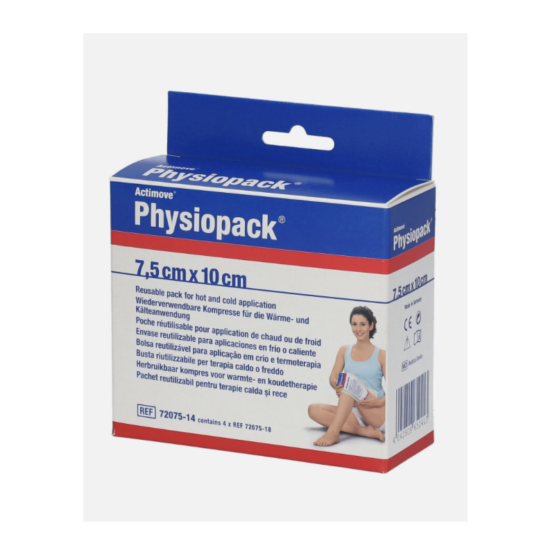 PHYSIOPACK - Poche froid/chaud 4 packs (7,5 cm X 10 cm) + Housse